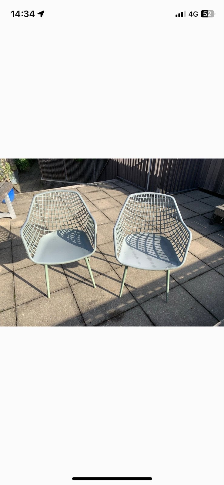 4 tuinstoelen, af te halen in Woerden, Ophalen, Gebruikt, Kunststof