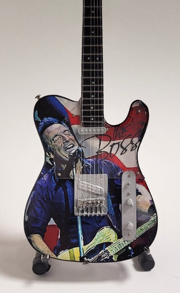 Bruce Springsteen USA miniatuur gitaar 25cm mini guitar deco, Info@deconoord.nl, Deco Noord, Nieuw, Ophalen of Verzenden