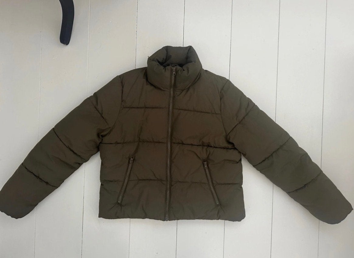 H&M Pufferjack - Maat S - Zo goed als nieuw, Ophalen of Verzenden, Zo goed als nieuw, Maat 36 (S), Groen