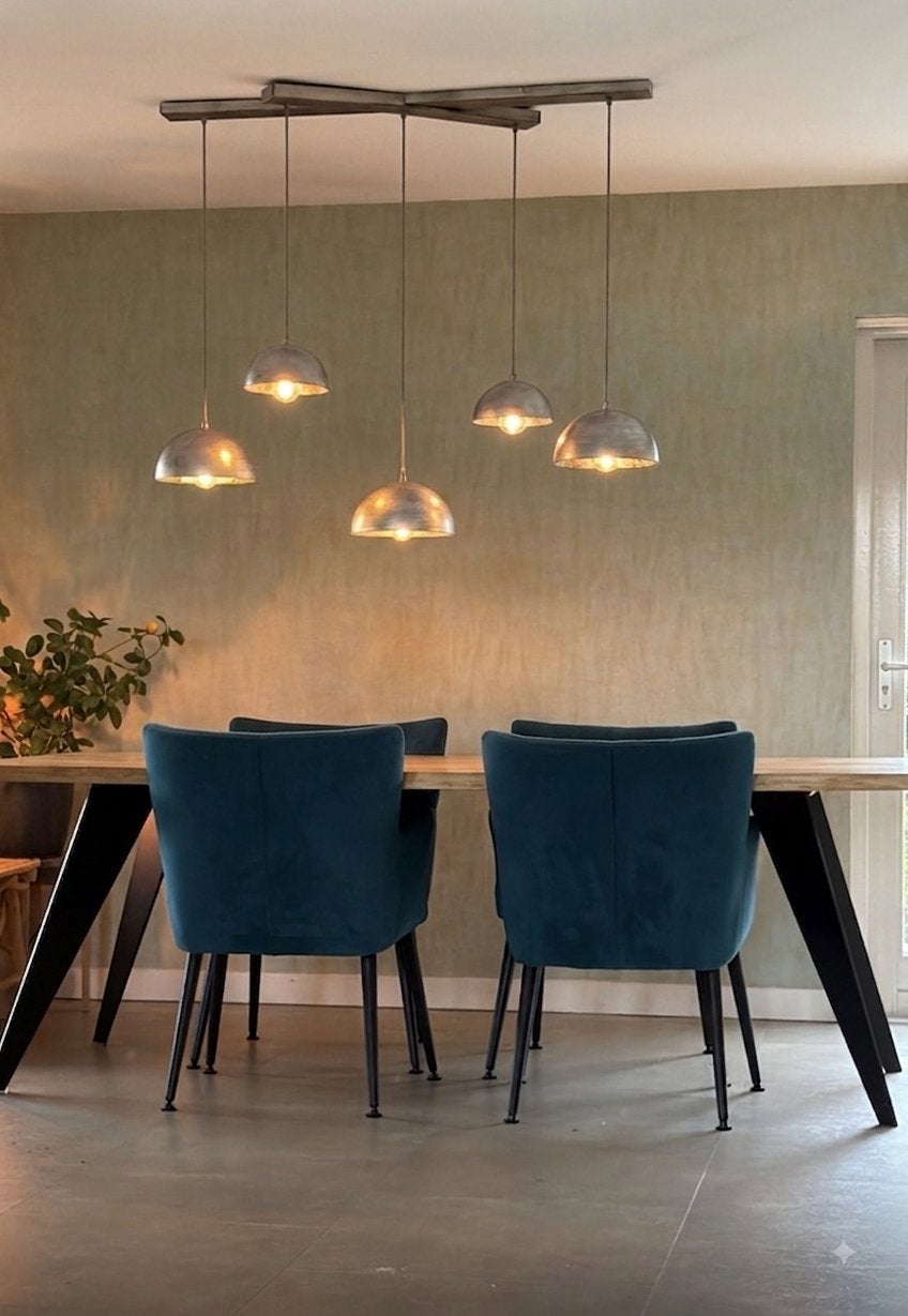 Reefs Interior Findorn Hanglamp - 5-lichts industrieel, Ophalen of Verzenden, Zo goed als nieuw, Metaal, E14 (klein)