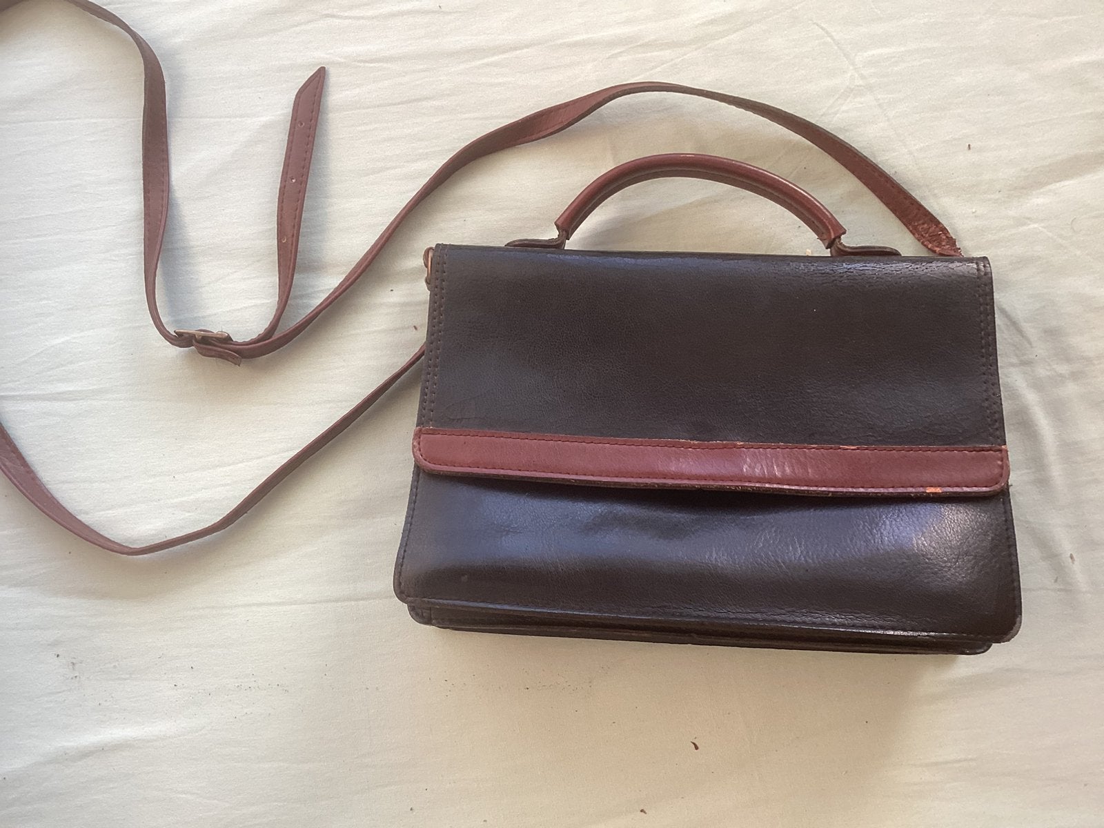 Schoudertasje leder, Ophalen of Verzenden, Gebruikt, Zwart, Schoudertasje