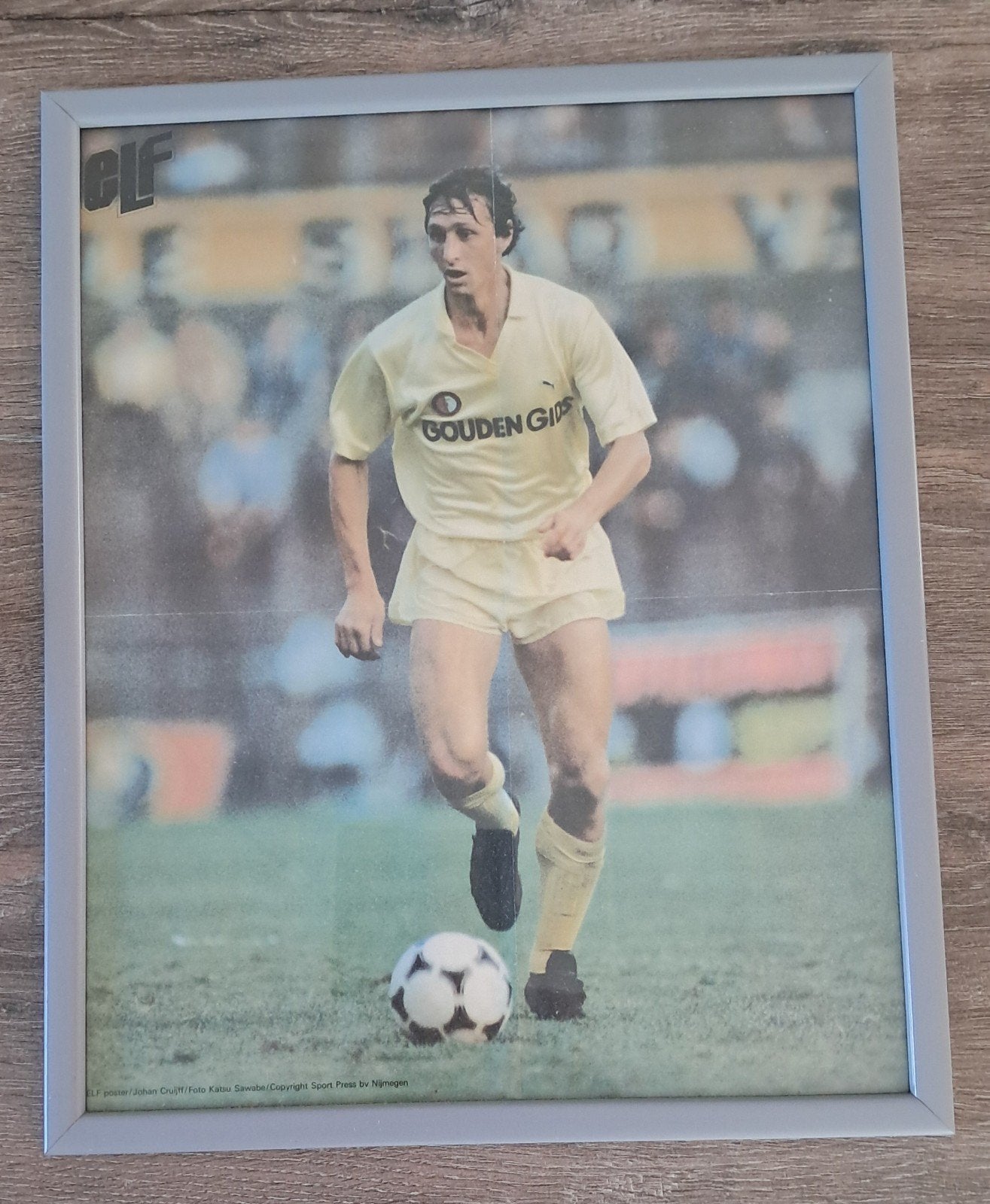 Vintage Johan Cruijff Poster - Gouden Gids, Verzamelen, Ophalen of Verzenden, Gebruikt, Ajax