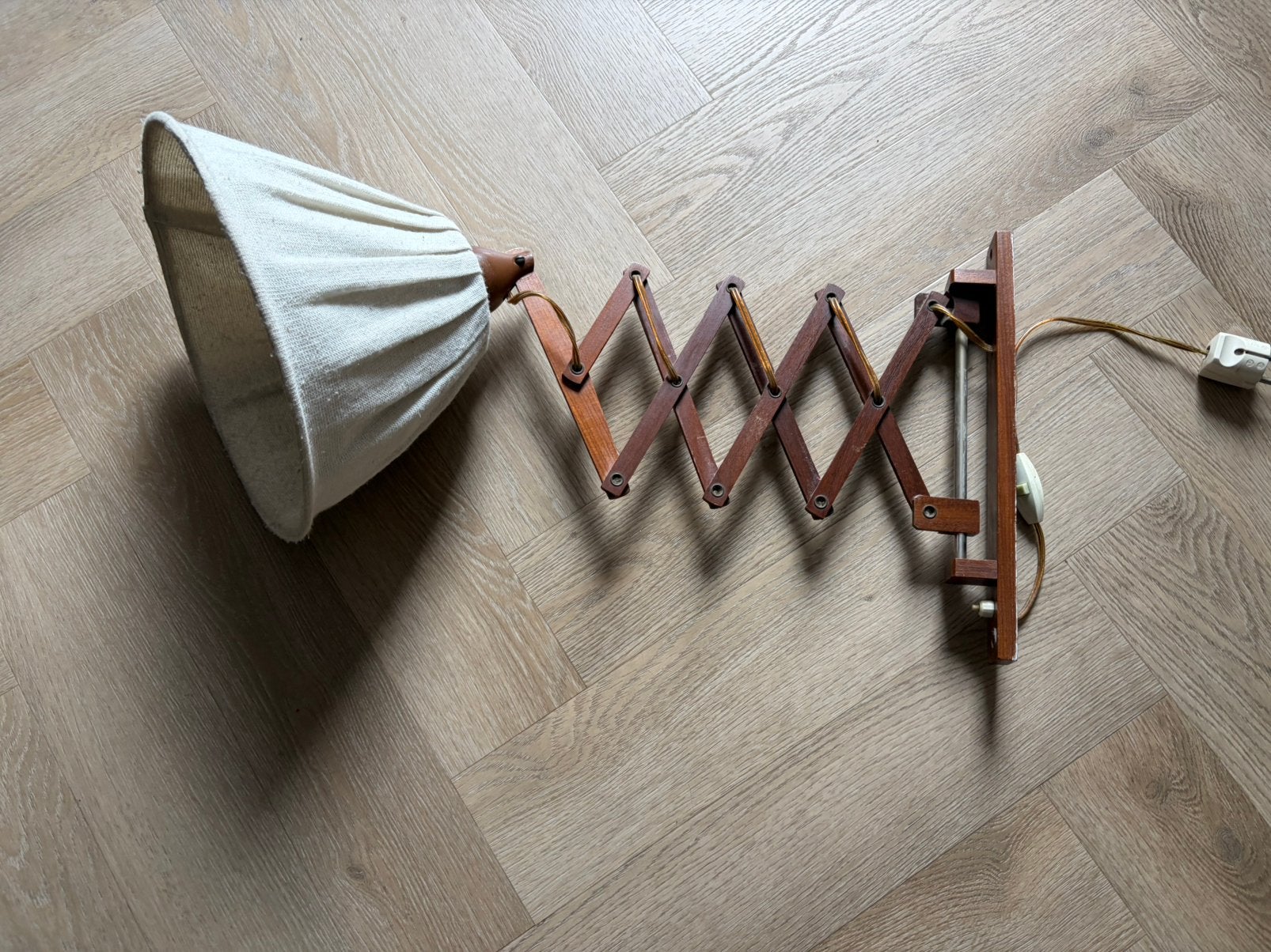 Mooie oude schaarlamp, Ophalen of Verzenden, Zo goed als nieuw