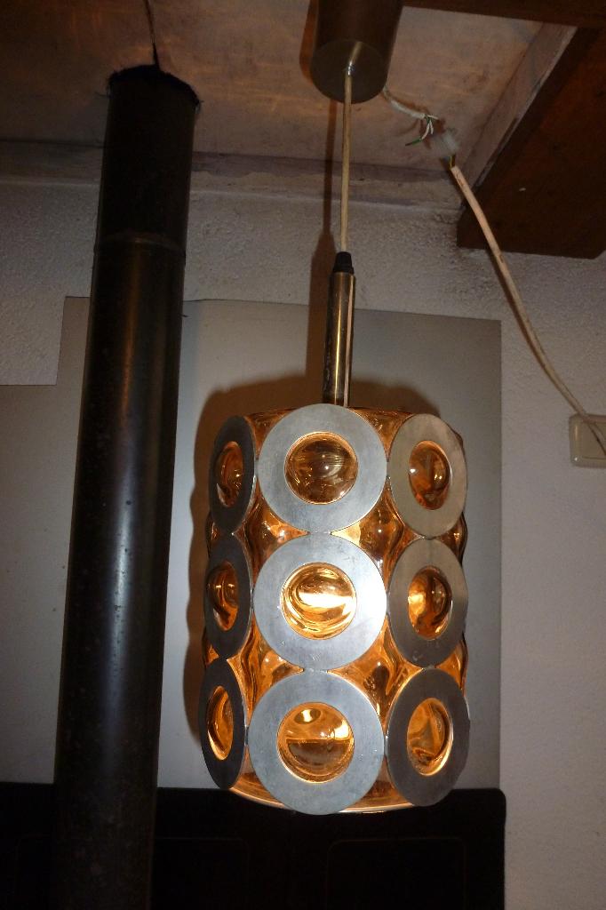 HANGLAMP,Nanny Still,sixties,zeventies,POP,VINTAGE, Gebruikt, 50 tot 75 cm, Ophalen of Verzenden, Glas