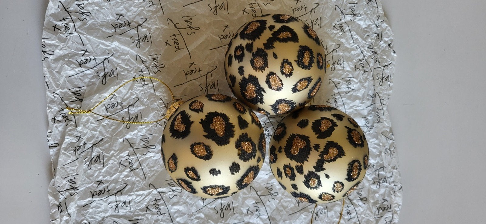 Fred van Leer Shoeby kerst ornament bal panter, Ophalen, Nieuw