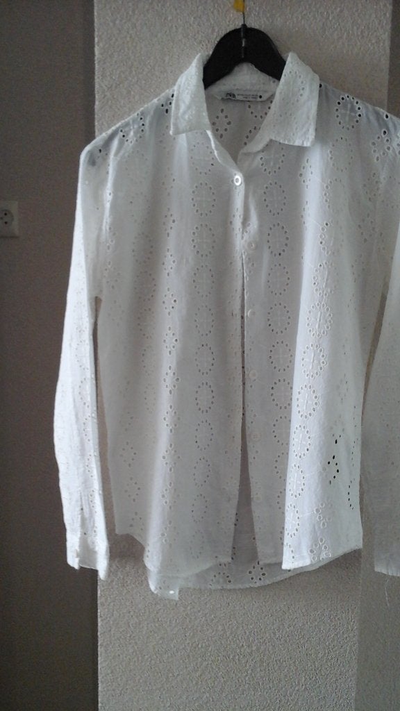 Zara blouse.   Maat  XS, Ophalen of Verzenden, Zo goed als nieuw, Maat 34 (XS) of kleiner, Wit