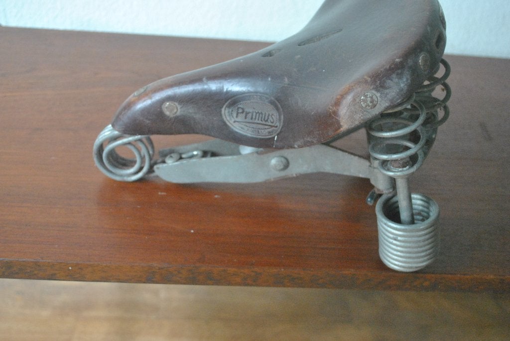 Zadel, leer, vintage, Primus Holland Lepper, Fietsen en Brommers, Ophalen of Verzenden, Gebruikt, Zadel, Leer
