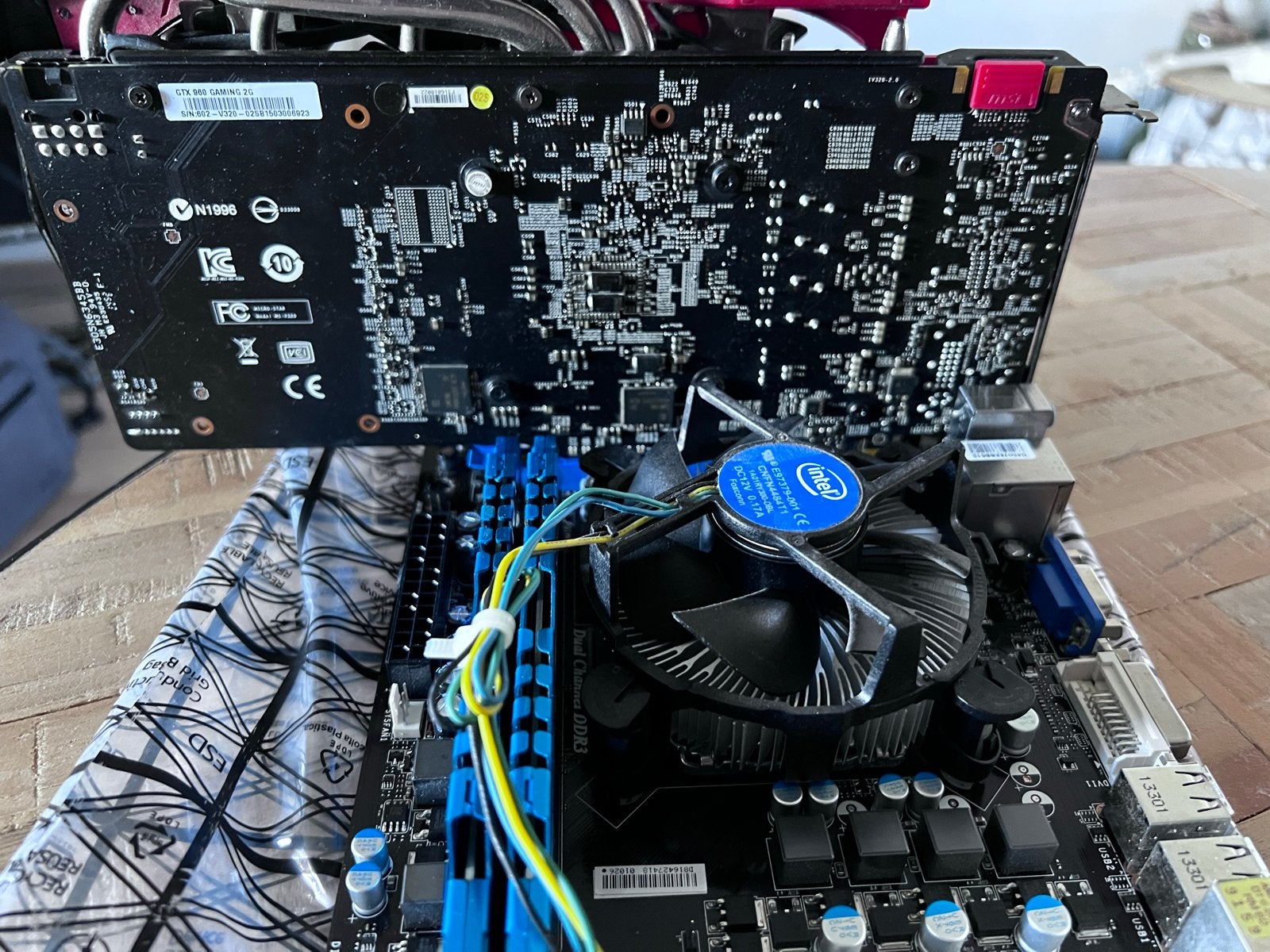MSI H61M-P20 (G3) Moederbord met Intel i7 en GTX 960, Computers en Software, Videokaarten, PCI-Express 3, Gebruikt, HDMI, Ophalen of Verzenden