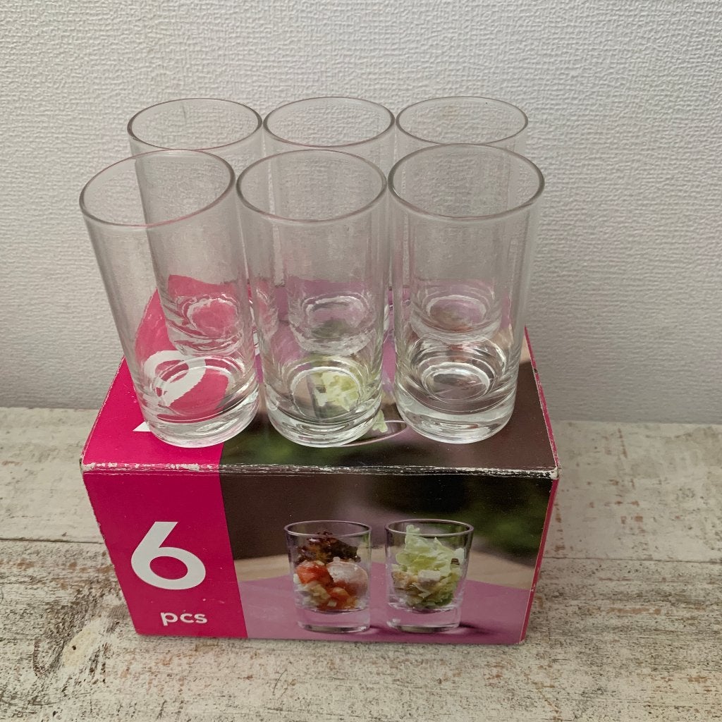 Set van 6 amuse glaasjes hoog model, Huis en Inrichting, Keuken | Servies, Glas of Glazen, Overige merken, Ophalen of Verzenden