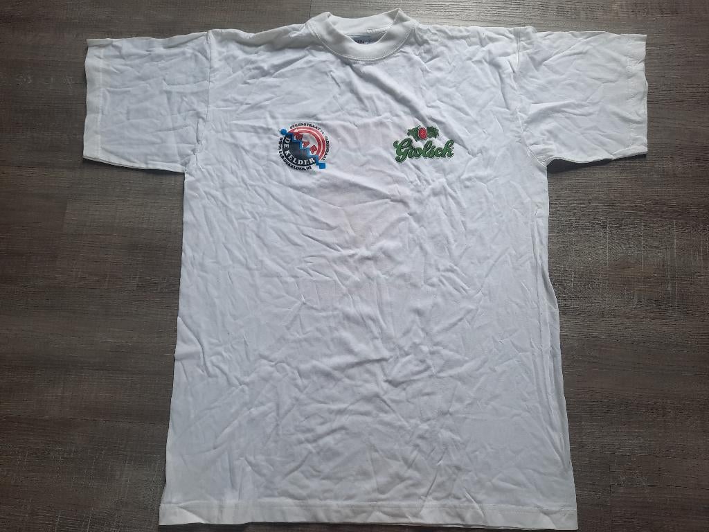 Te koop: wit Grolsch t-shirt, Bar de Kelder Oldenzaal, XL, Verzamelen, Biermerken, Ophalen of Verzenden, Zo goed als nieuw, Kleding