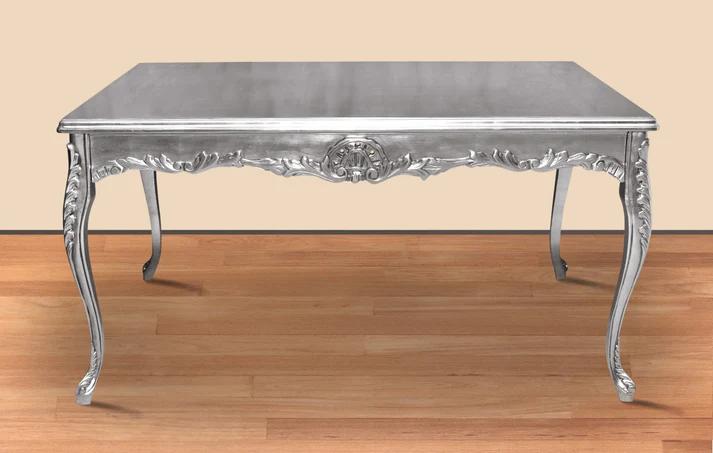 Barok eettafel zilver, Huis en Inrichting, Tafels | Eettafels, Ophalen, 150 tot 200 cm, Zo goed als nieuw, Vier personen