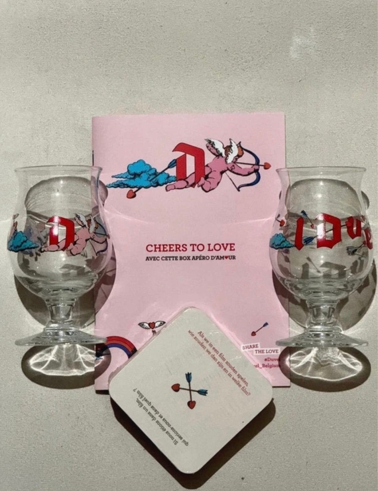 Duvel - 'Cupidoset', Verzamelen, Ophalen of Verzenden, Nieuw, Glas of Glazen, Duvel