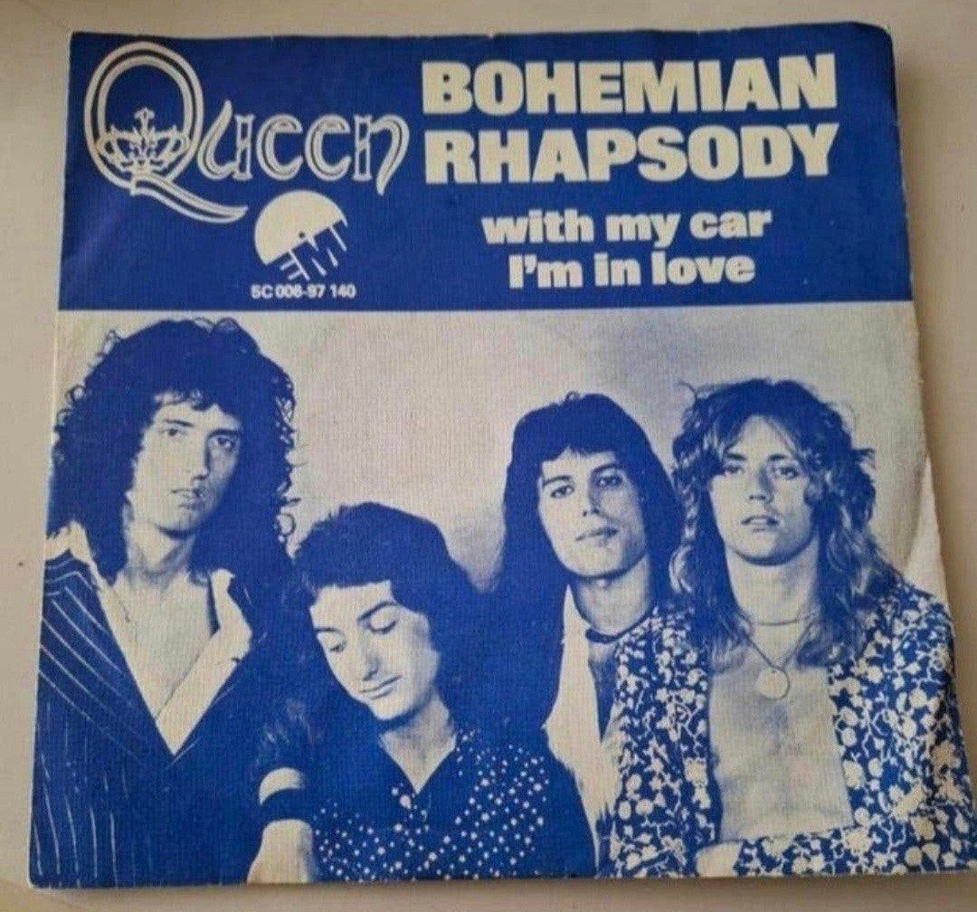 Queen - Bohemian Rhapsody 7" Single (NL 1975, EMI), Gebruikt, Fotohoes, 7 inch, Ophalen of Verzenden