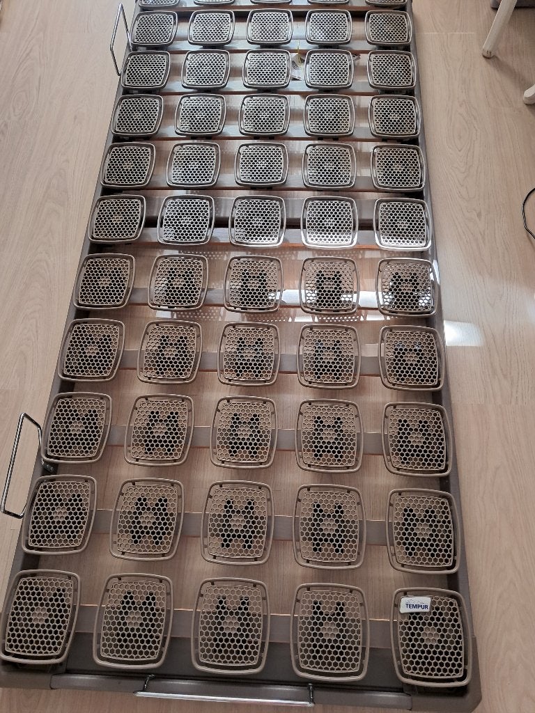 Schotelbodem tempur 90x210, Ophalen, Gebruikt, 90 cm, Eenpersoons