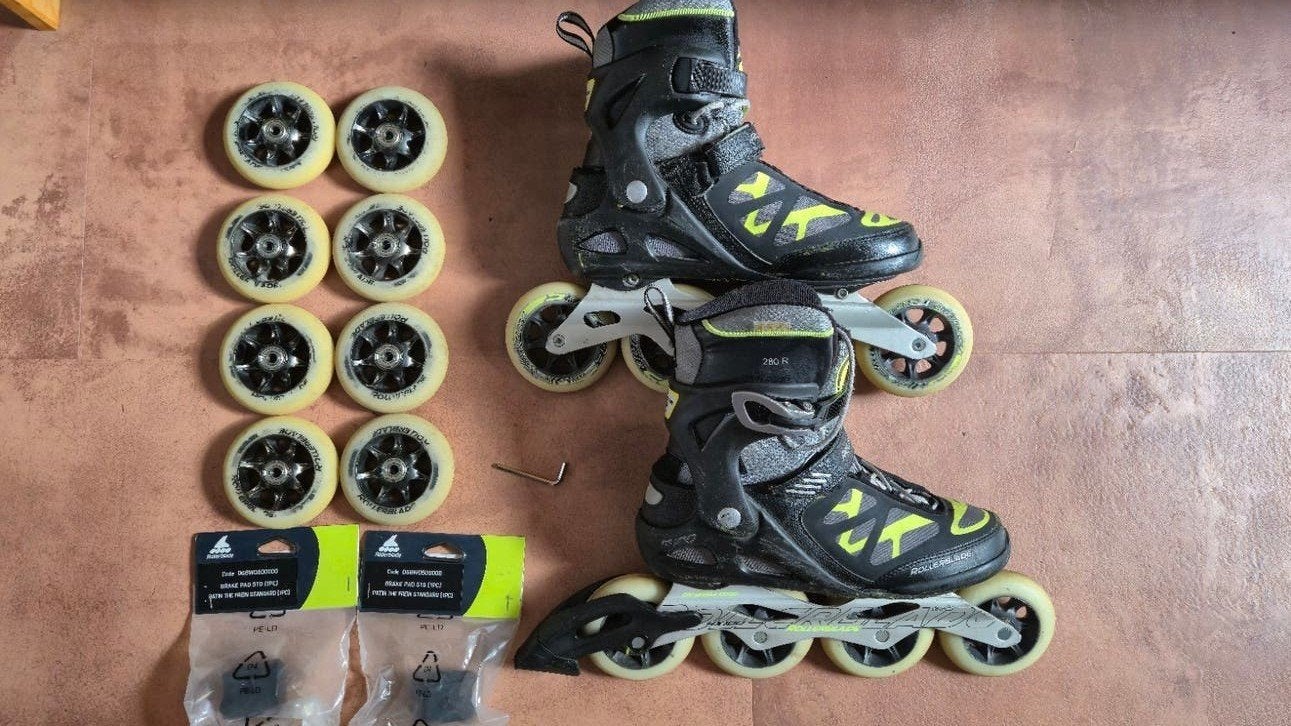 Rollerblade Macroblade 100 4WD inline skates+EXTRAS, Overige merken, Gebruikt, Heren, Ophalen of Verzenden