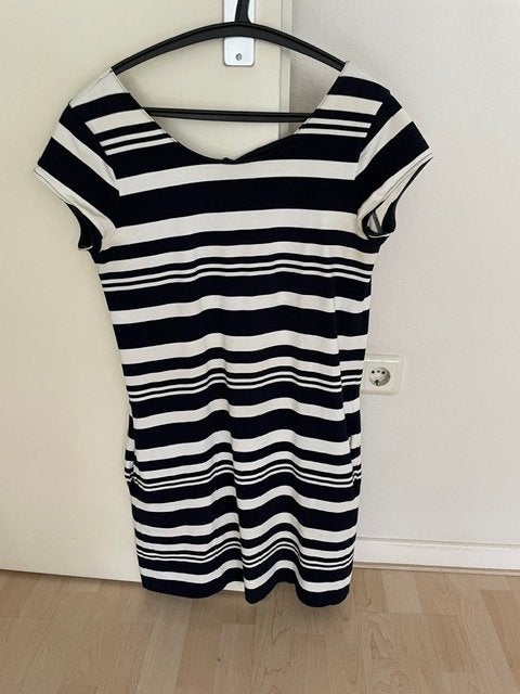 Massimo Dutti - Donkerblauw wit gestreepte jurk/tuniek mt S, Massimo Dutti, Blauw, Ophalen of Verzenden, Zo goed als nieuw