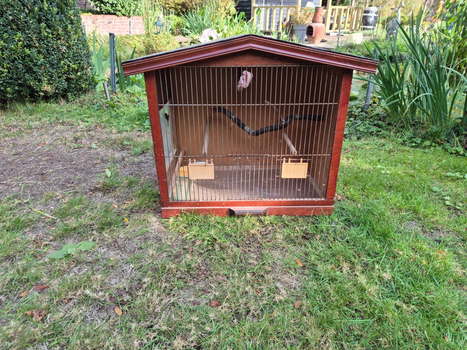 buiten vogelkooi, Dieren en Toebehoren, Ophalen, Zo goed als nieuw, Hout, Vogelkooi