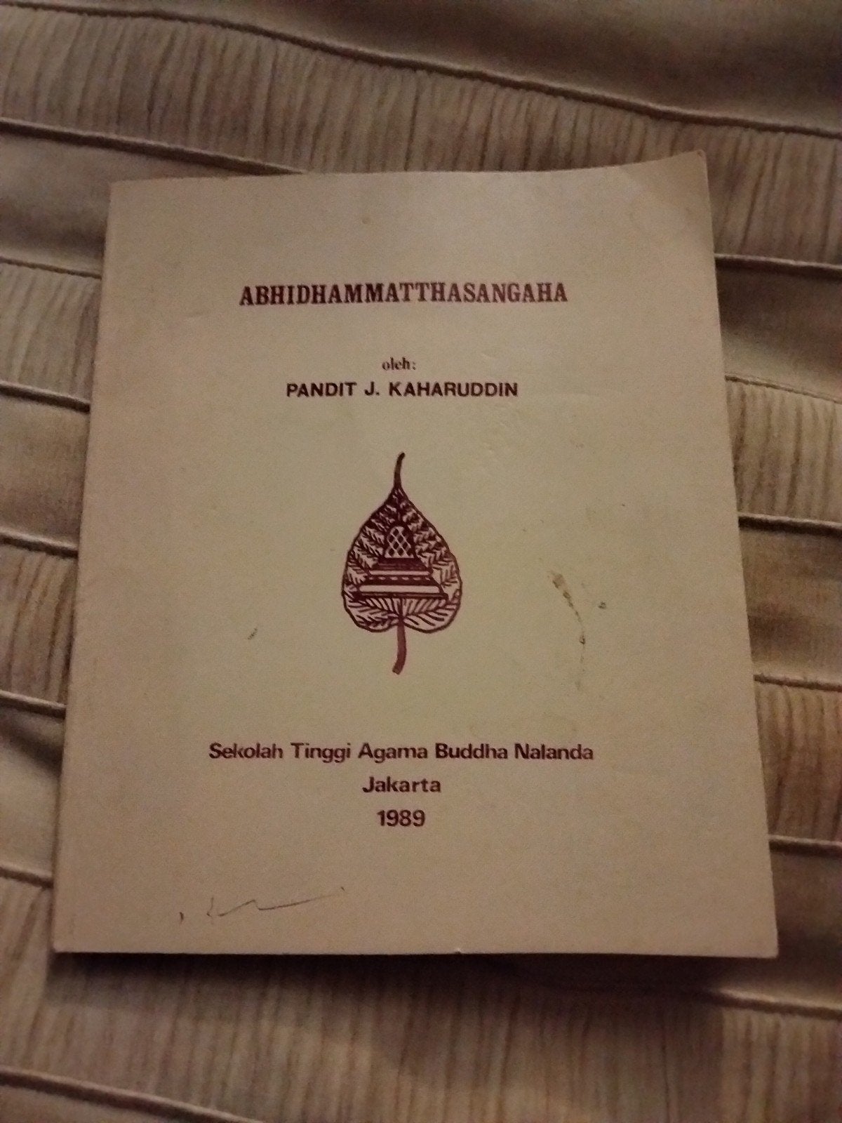 Abhidhammatthasangaha Jakarta 1989, Ophalen of Verzenden, Gelezen