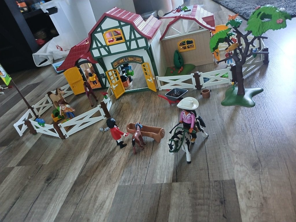 Playmobil paardenstal overcompleet., Kinderen en Baby's, Speelgoed | Playmobil, Ophalen, Gebruikt