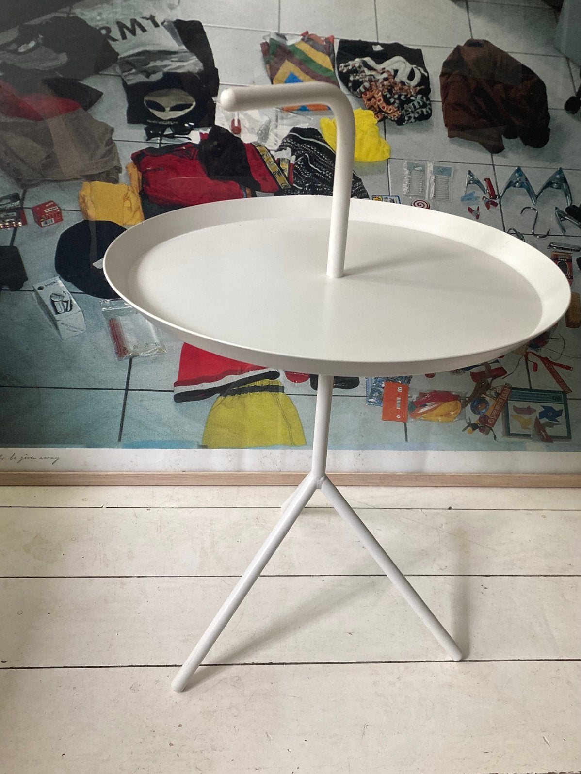HAY bijzettafeltje DLM, wit, poeder coated staal, 38 cm, Ophalen, Minder dan 45 cm, Minder dan 55 cm, Metaal of Aluminium