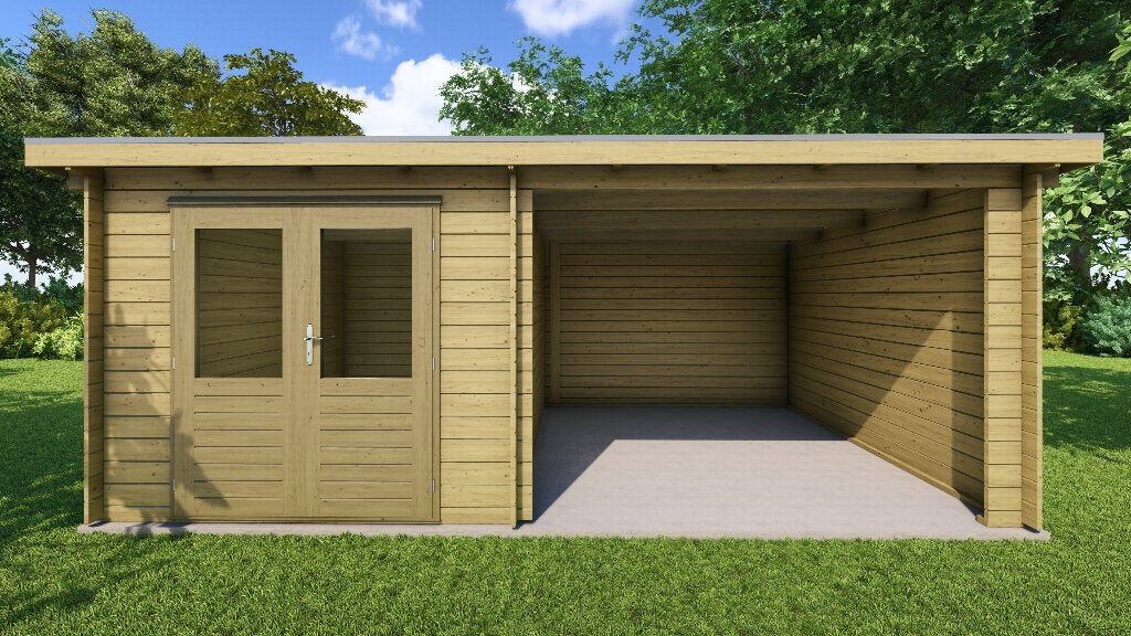 Fonteyn Basicline Camelia met overkapping 550x300cm, 200 tot 400 cm, Verzenden, Blokhut, Nieuw