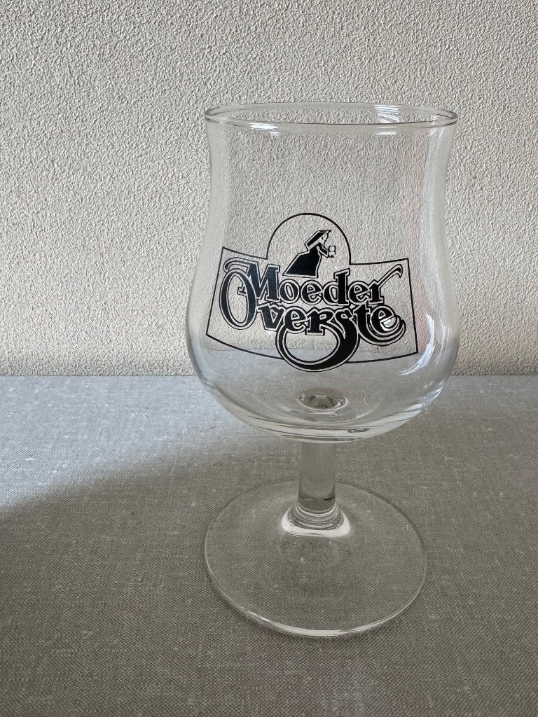 NIEUW bierglas glas met opdruk: MOEDEROVERSTE MOEDER OVERSTE, Ophalen of Verzenden, Nieuw, Bierglas