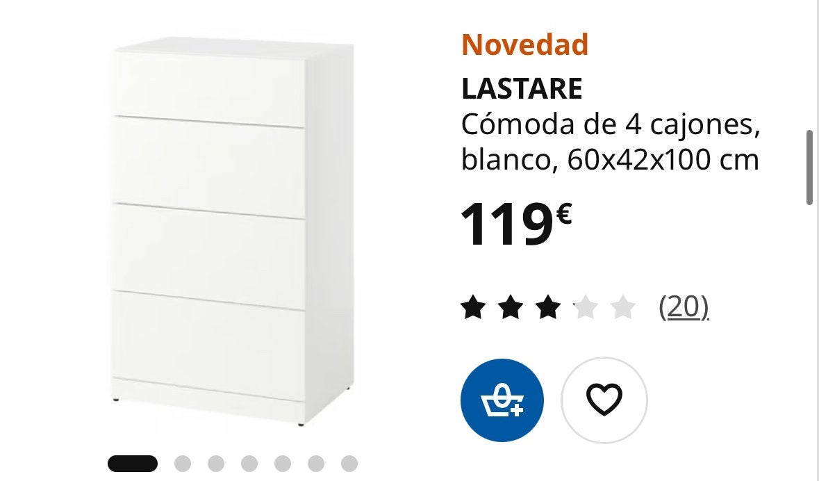 Ladekast, Zo goed als nieuw, 3 of 4 laden, Minder dan 100 cm, 25 tot 50 cm