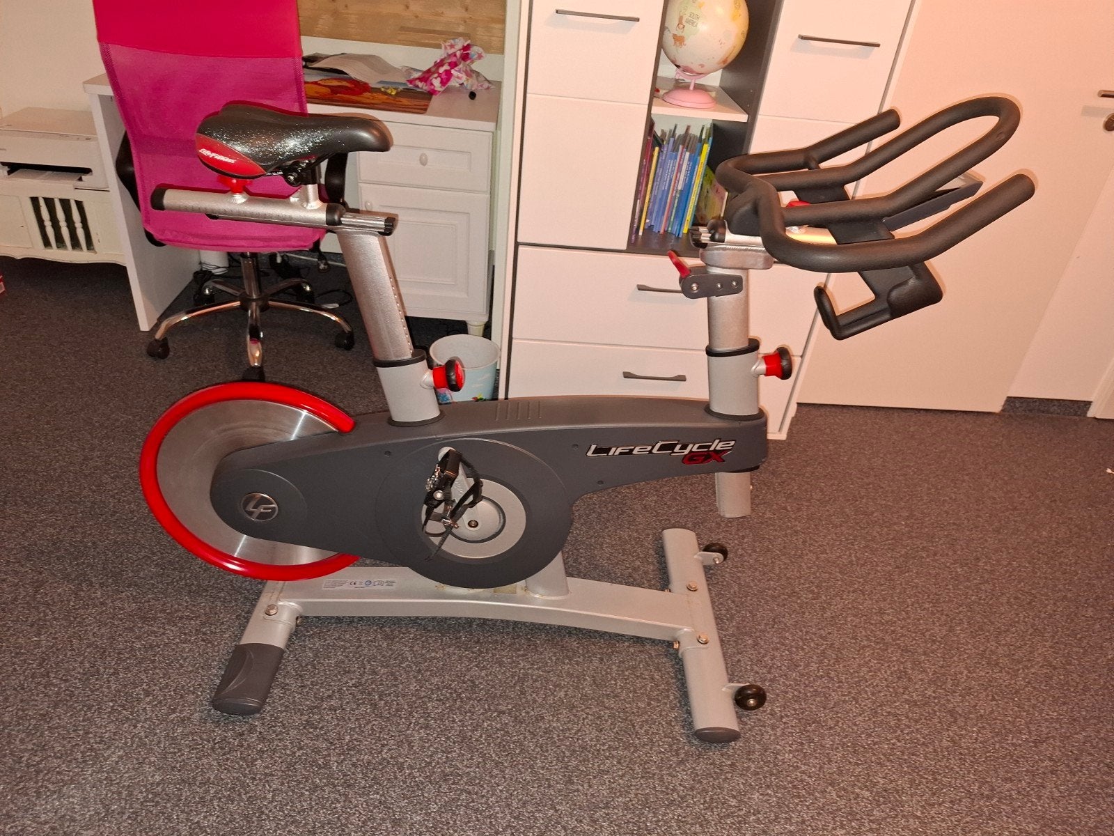 LifeCycle GX Spinningfiets, Ophalen, Gebruikt, Spinningfiets, Metaal