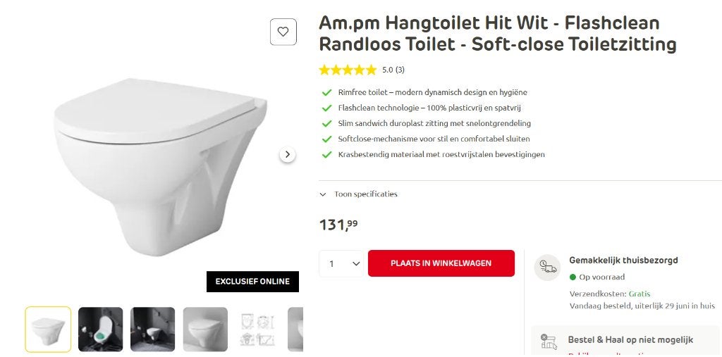 Nieuwe wc bril, Ophalen, Nieuw, Toilet