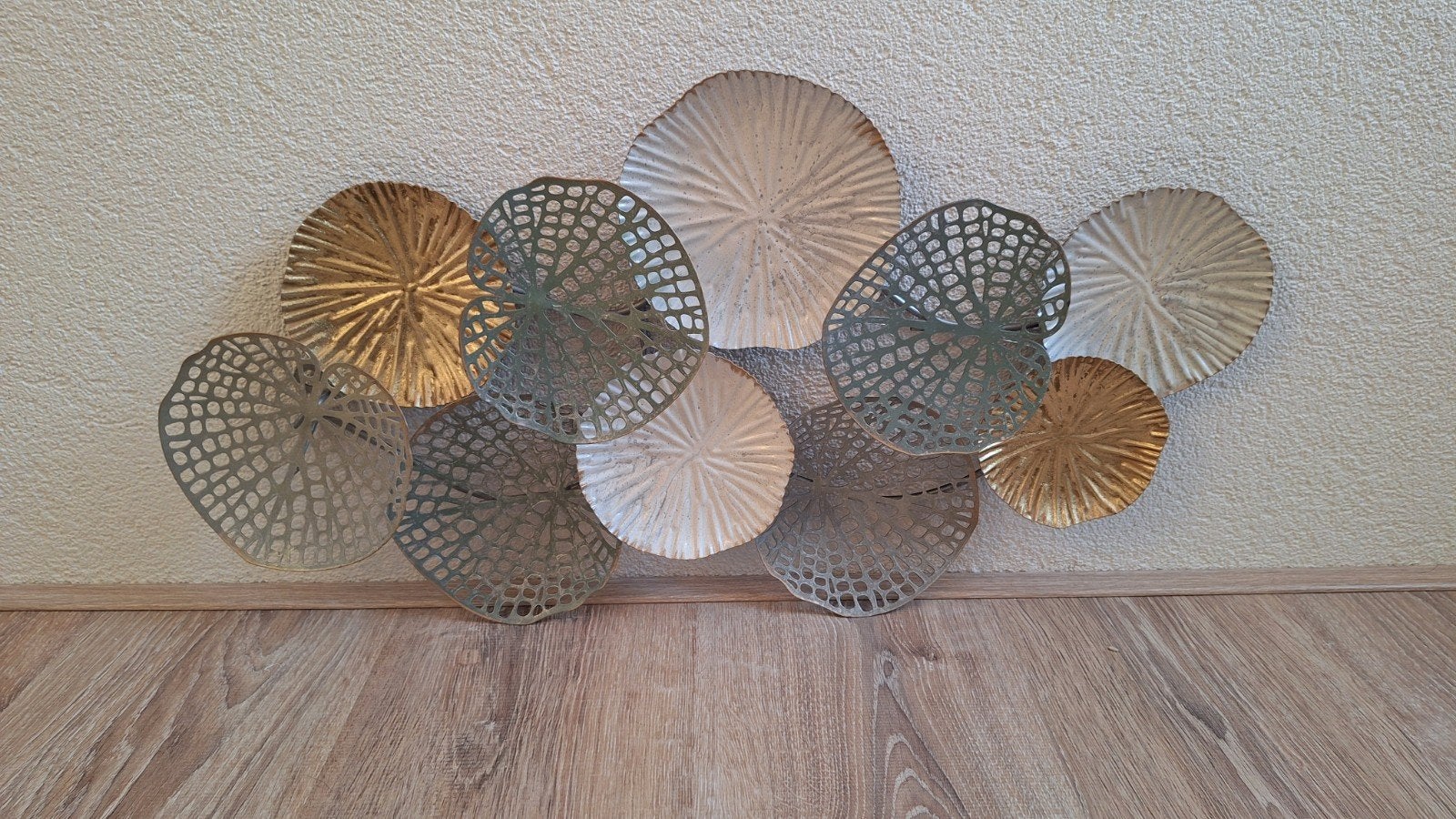 Metalen wanddecoratie, Metaal, 34 cm, Zo goed als nieuw, Ophalen of Verzenden