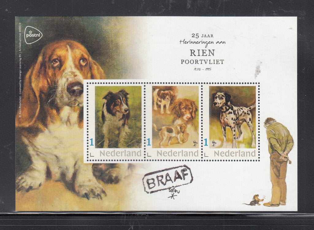 persoonlijke Rien Poortvliet: "Braaf" honden, Ophalen of Verzenden, Na 1940, Postfris