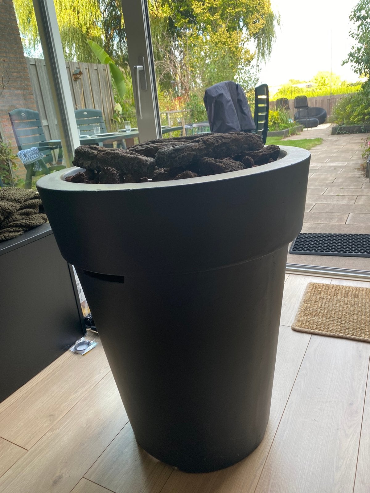 Cosi vuurkorf 70 cm hoog met nieuwe gasslang en hoes, Tuin en Terras, Vuurkorven, Ophalen, Gebruikt, Vuurkorf