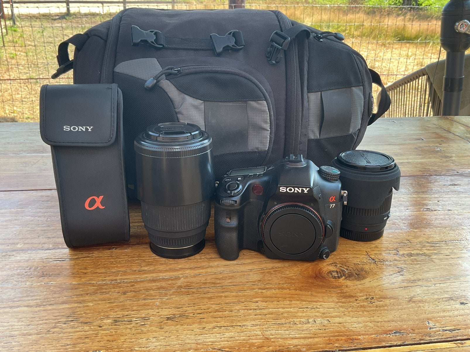 Complete Sony Alpha A77 Fotografieset, Audio, Tv en Foto, Fotocamera's Digitaal, Ophalen of Verzenden, Zo goed als nieuw, 24 megapixels