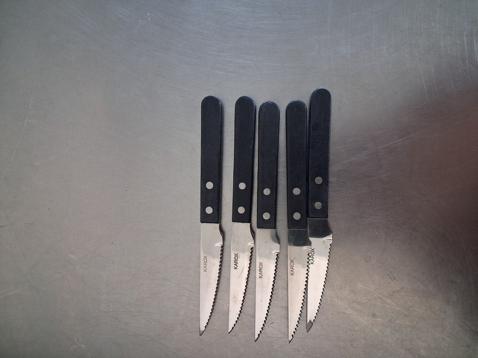 Steak messen merk Karox., Ophalen, Gebruikt, Los bestek, Rvs of Chroom