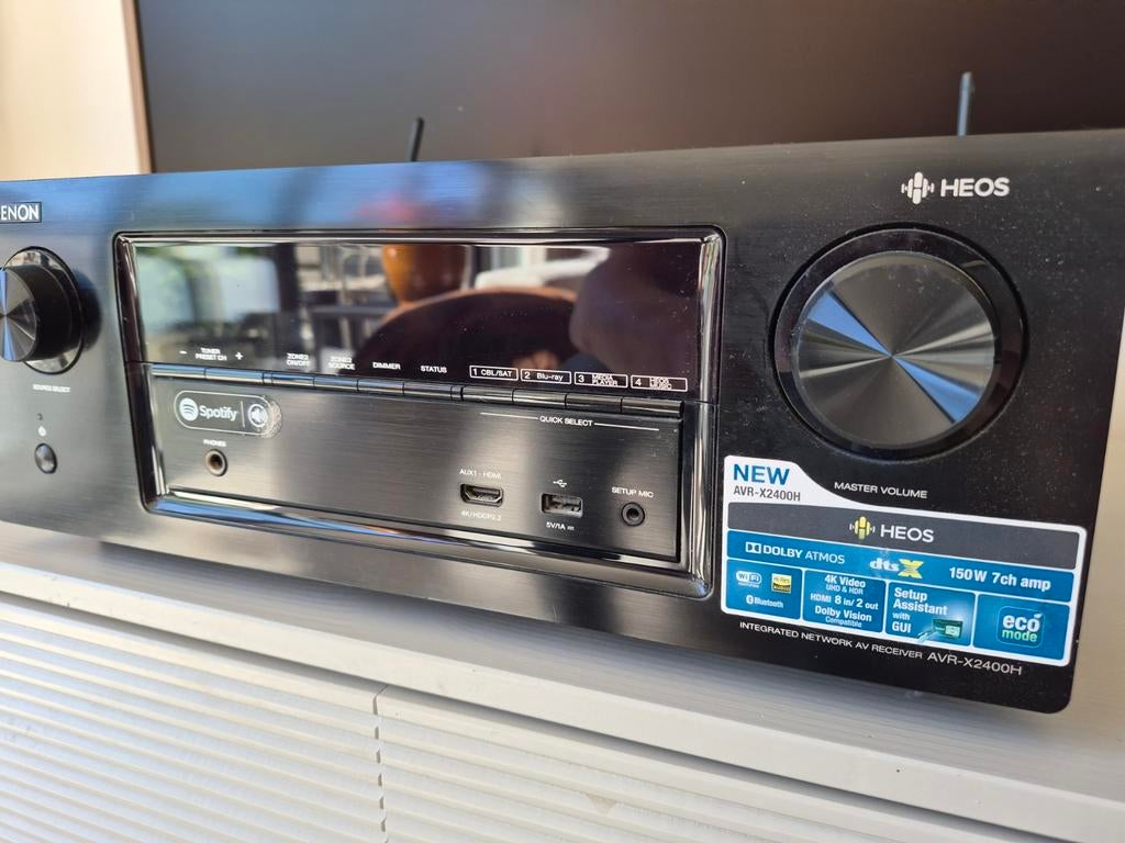 Denon 7.2 4K dolby atmos receiver met HEOS wifi en bluetooth, Audio, Tv en Foto, Ophalen, Denon, Zo goed als nieuw, 120 watt of meer