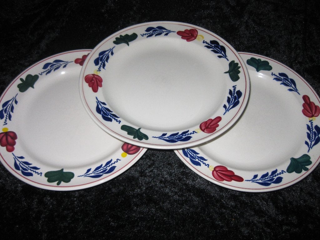 Boch Boerenbont Ontbijtborden 3x 21,5 CM, Huis en Inrichting, Keuken | Servies, Ophalen, Zo goed als nieuw, Aardewerk, Bord(en)