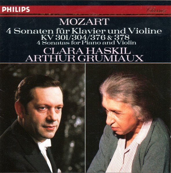 MOZART $ Sonatas Piano & Violin - Clara Haskil & Grumiaux, Kamermuziek, Verzenden, Mozart, Zo goed als nieuw