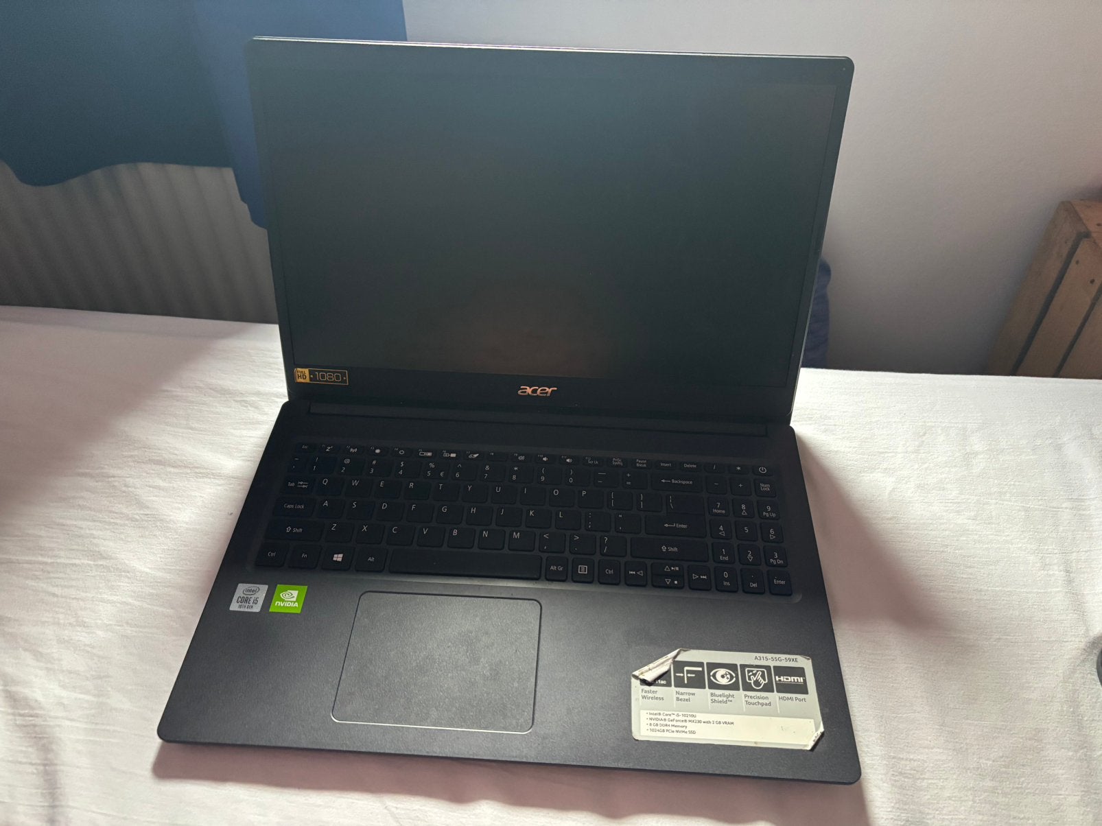 Acer Aspire 3 (A315-55G-59XE) – nette laptop + oplader, Met videokaart, 15 inch, Ophalen of Verzenden, Zo goed als nieuw