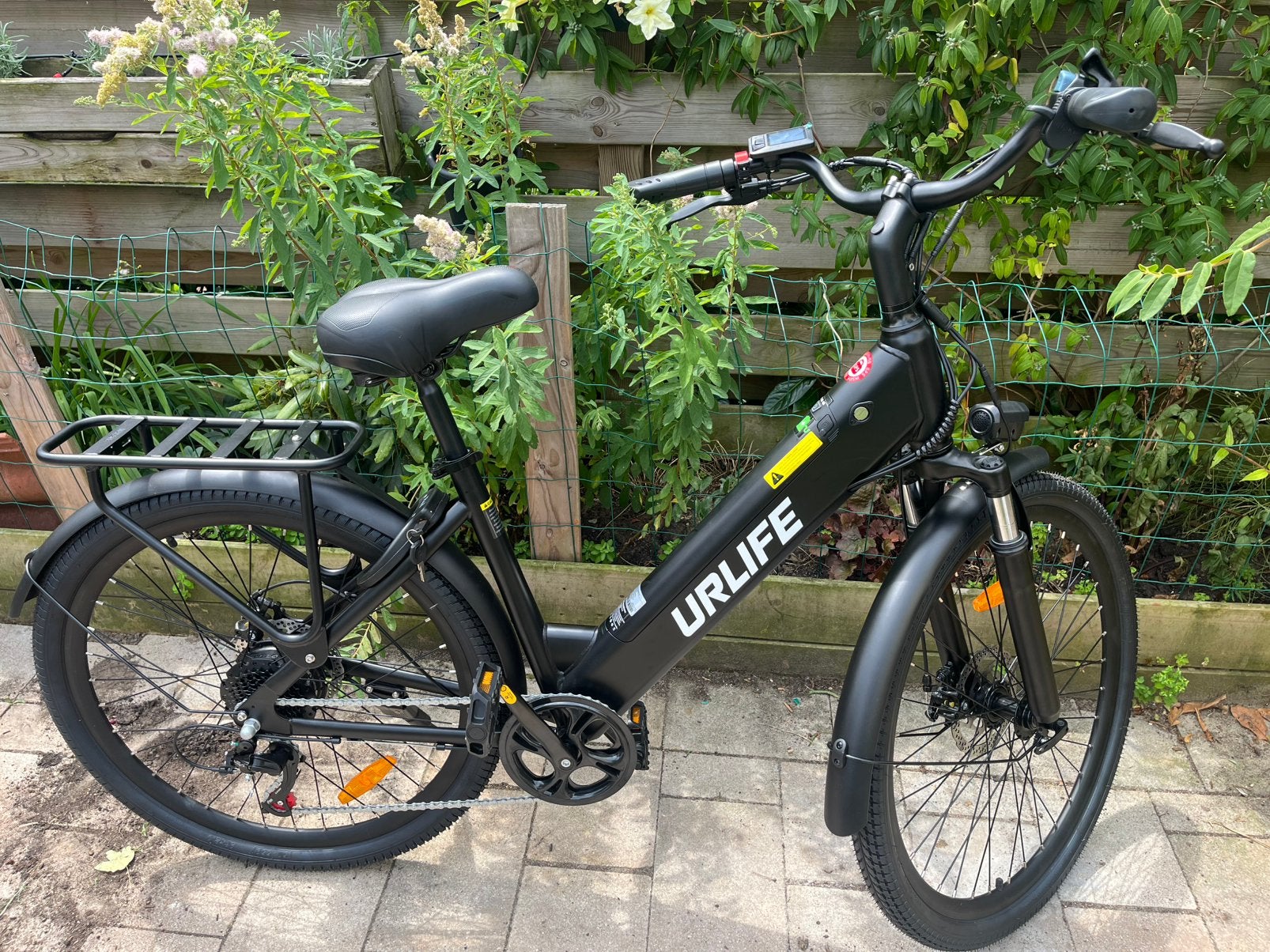 Urlife elektrische fiets 26 inch nieuw, zwart, Nieuw, 59 cm of meer, 50 km per accu of meer, Ophalen