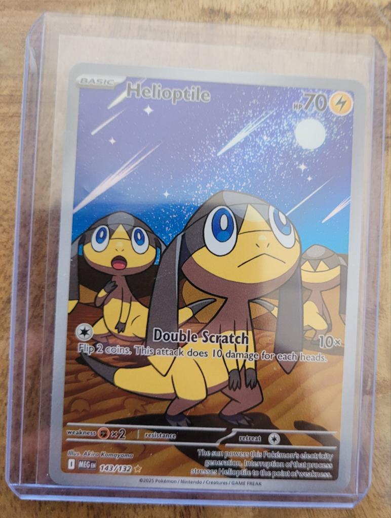 Helioptile Pokemon Kaart - Basic 143/132, Ophalen of Verzenden, Zo goed als nieuw, Losse kaart