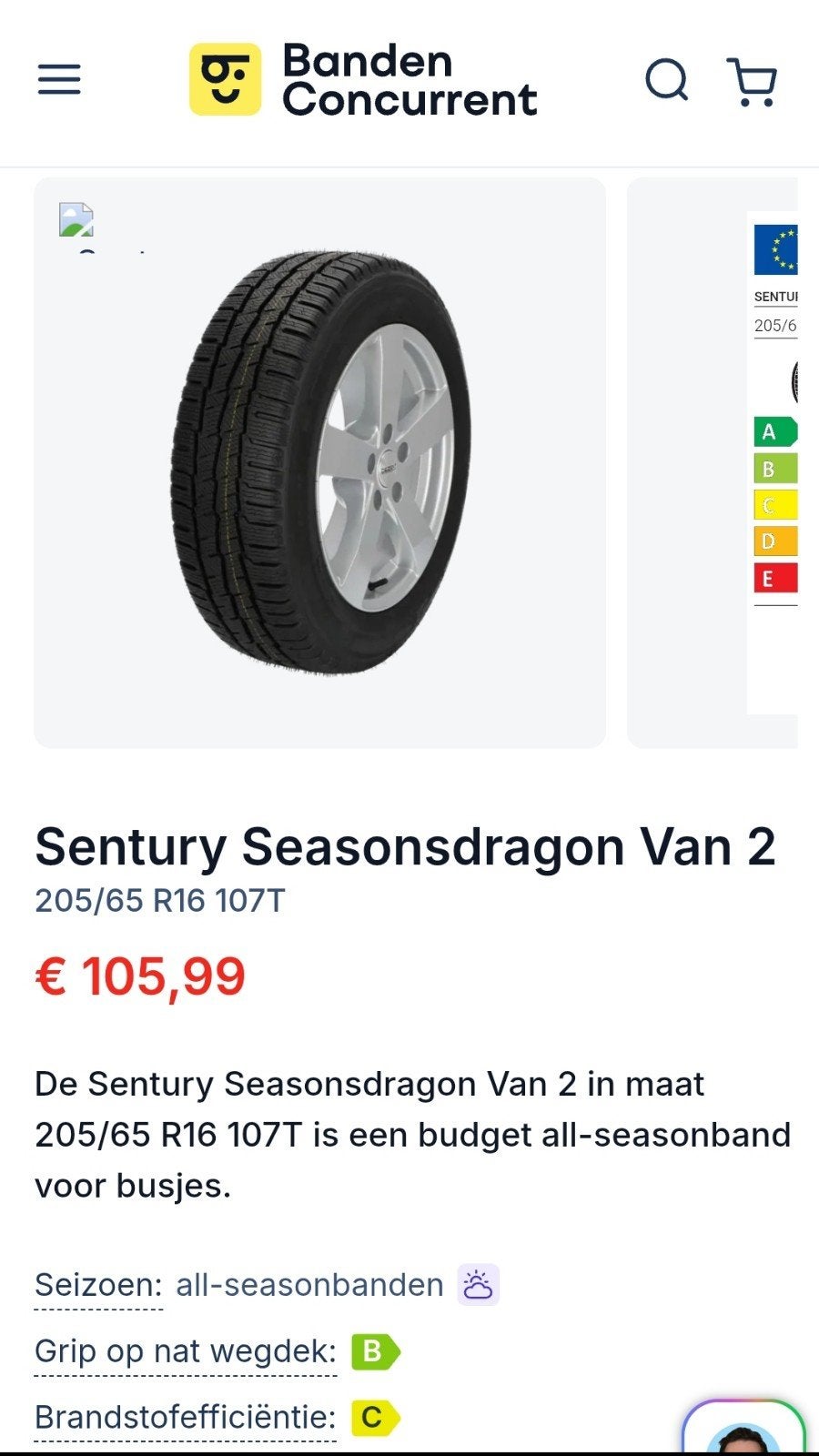 2x Sentury Seasons Dragon 205/55 R16 All-Season Banden ZGAN, Ophalen, Nieuw