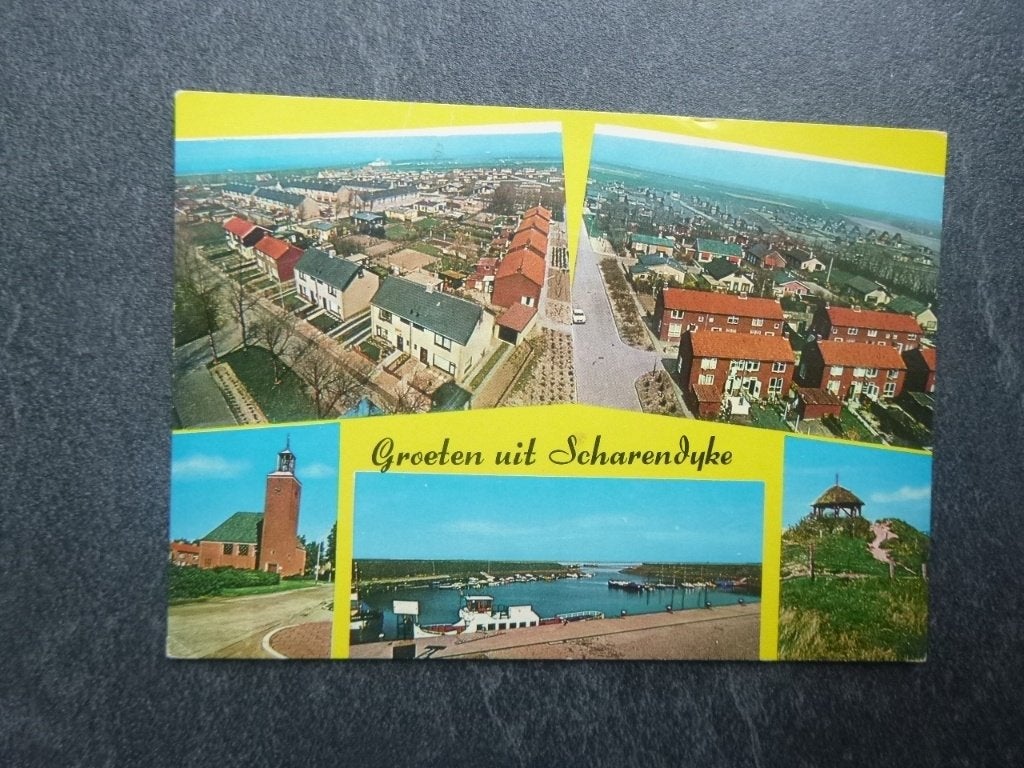 groeten uit Scharendijke, luchtfoto 1986, Verzenden, 1980 tot heden, Gelopen
