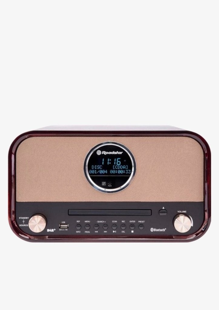 Roadstar retro style radio met cd speler en Bluetooth, Ophalen of Verzenden, Zo goed als nieuw, Overige merken, Met radio