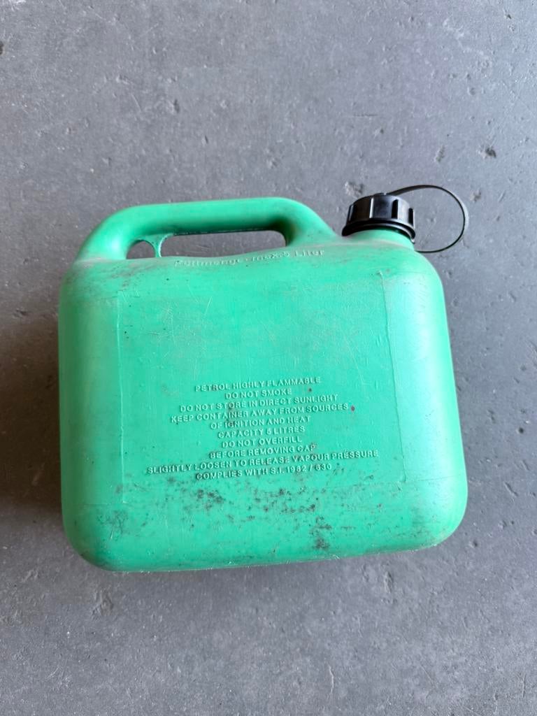 Brandstof kan jerrycan 5L groen. Benzine PB, Ophalen of Verzenden, Gebruikt