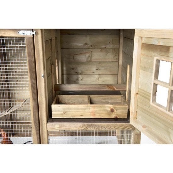 Houten Kippenhok Jumper | Nachthok + Overdekte Ren Glorenza, Ophalen of Verzenden, Nieuw, Kippenhok of Kippenren