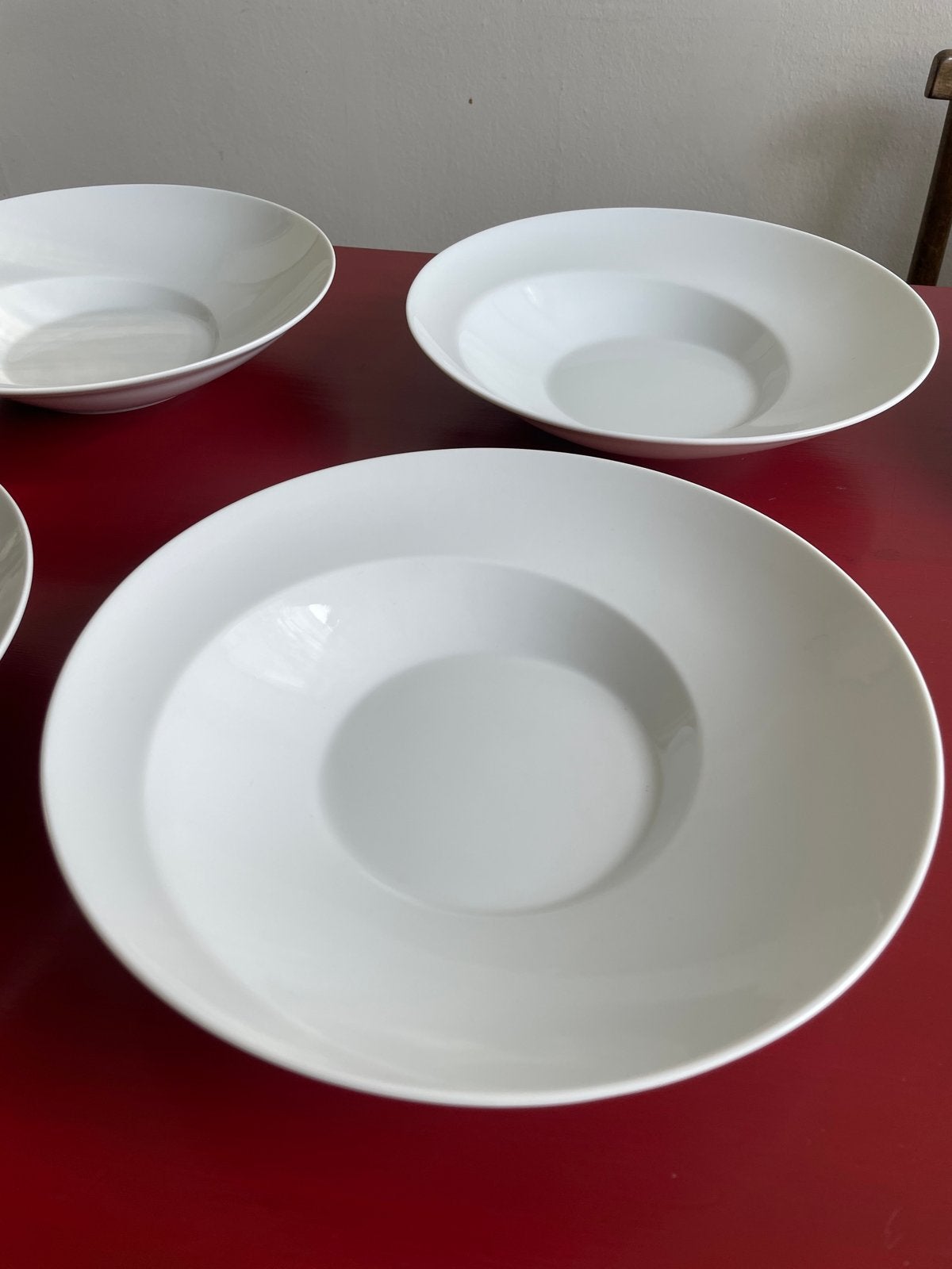 6x Yong (Bonbistro) spiraal vorm Pastaborden 31cm porselein, Huis en Inrichting, Overige merken, Ophalen of Verzenden, Zo goed als nieuw