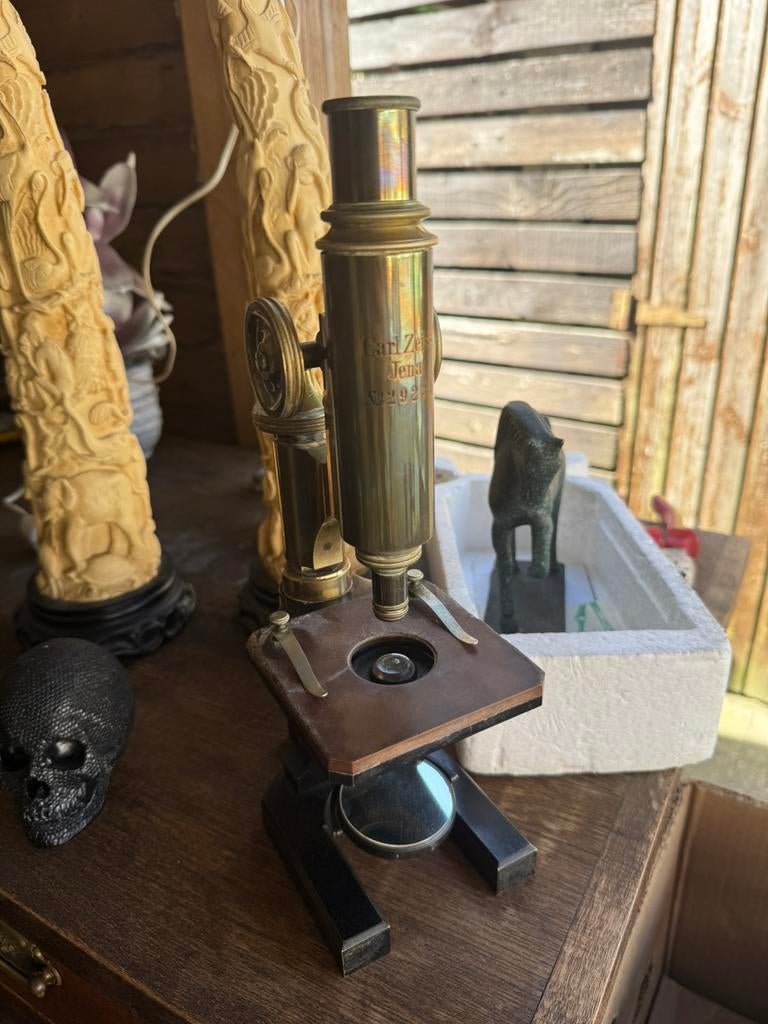 Antieke Carl Zeiss Jena microscoop 1890, Ophalen of Verzenden