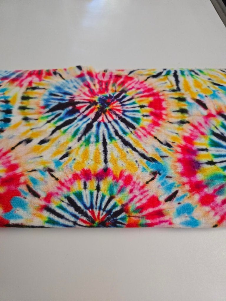 hydrofiel tiedye rood (111), 120 cm of meer, Nieuw, Ophalen of Verzenden, Katoen