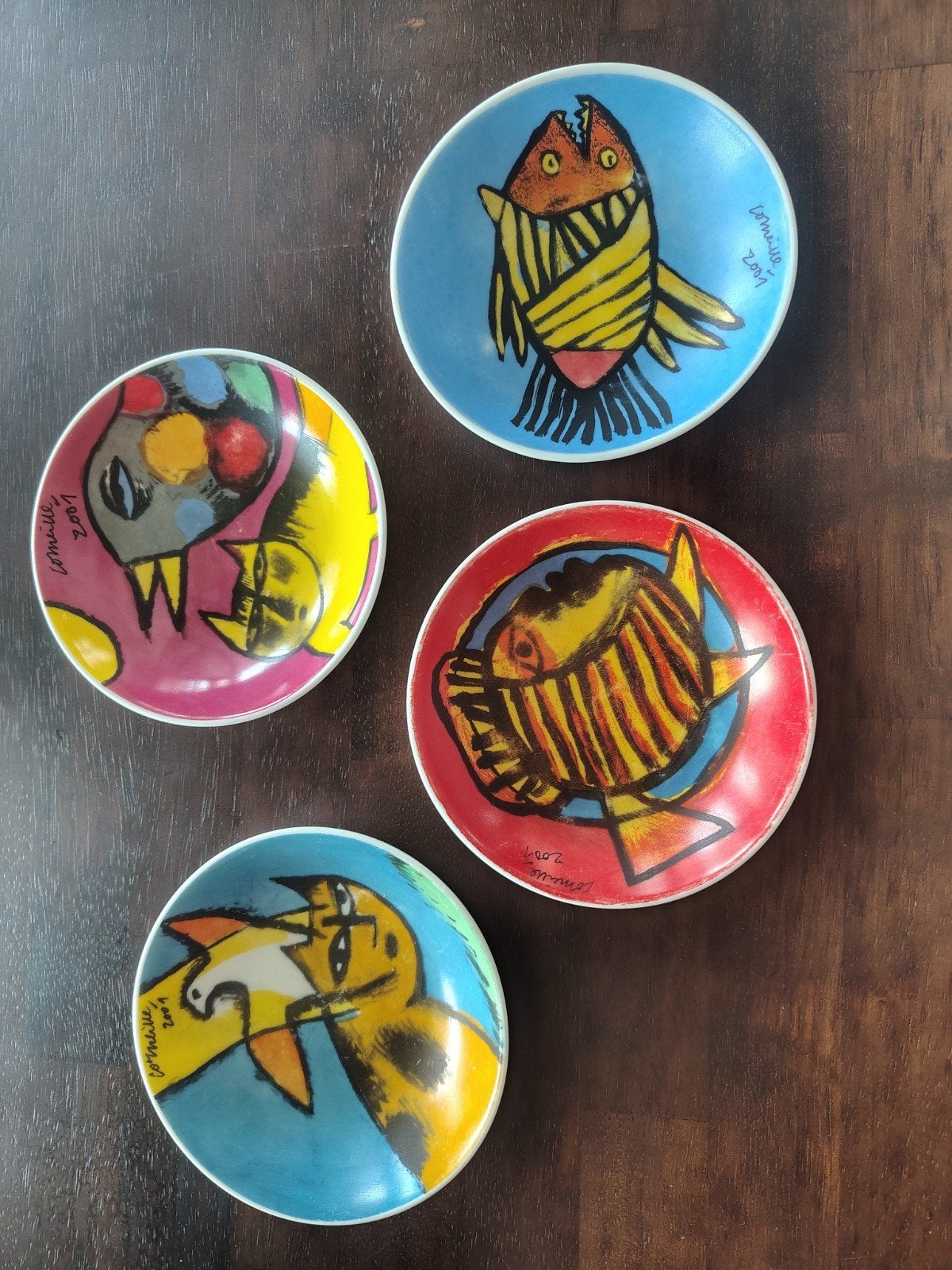 4 schoteltjes van Corneille, Ophalen
