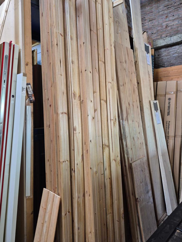 12x90mm 360cm lang grenen schroten onbehandeld €1,- per m1, Ophalen, Minder dan 25 mm, Grenen, Nieuw